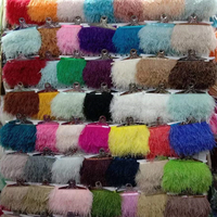 Frange de plumes d'autruche 1, 2 ou 3 plis, 8-10 cm, en gros, pour vêtements, garniture en plumes d'autruche pour accessoires de robe de fête de carnaval