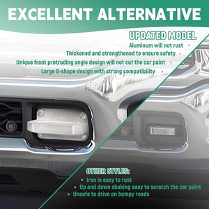 Crochets de remorquage <span class=keywords><strong>avant</strong></span> en aluminium AMBITION, anneaux en D, compatibles avec les véhicules de sauvetage Ram 2500 3500 2WD et 4WD de 2003 à 2018 - Product Image 6