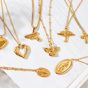 Pendentif classique en or Saint <span class=keywords><strong>Michael</strong></span>, pour la médaille archange, bijoux religieux, cadeau catholique - Product Image 2