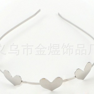 Serre-tête en métal en forme de cœur, couleur or, coiffe pour la Saint-Valentin, accessoire de cheveux minimaliste et tendance, été 2023 - Product Image 2