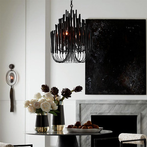 Magasin villa rétro vieux <span class=keywords><strong>lustre</strong></span> en bois clair bois créatif moderne bougie style <span class=keywords><strong>lustre</strong></span> lampes suspendues éclairage - Product Image 3