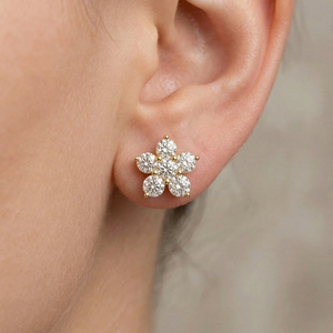 Pendientes de diamantes de platino con corte brillante, joyería fina elegante para mujer, ligeros, cómodos, para uso diario, regalo - Product Image 5
