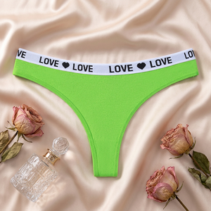 Wholesale Women's Cotton Thong Underwear Solid Low-Rise Sexy G <b>String</b> Panties Soft Stretch Breathable Sports <b>T</b>-back Thong - Product Image 3