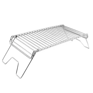 RQ-8106-A Rack portátil para churrasco ao ar livre churrasqueira em aço inoxidável grelha para churrasco