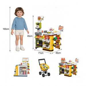 Juego de Juguetes Educativos de Supermercado para Niños: Caja Registradora, Dinero de Juguete, Carrito de Compras y Puesto de Mercado para Juego de Rol - Product Image 5