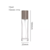 Cylindre 10ml 15ml 20ml 30ml Décantations de parfum en verre à fond épais avec pompe facile à sertir