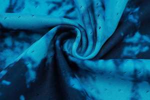 Maillot de basketball court 100 % polyester, style américain, bleu tie-dye, haute qualité, le plus vendu, anti-humidité et séchage rapide - Product Image 5