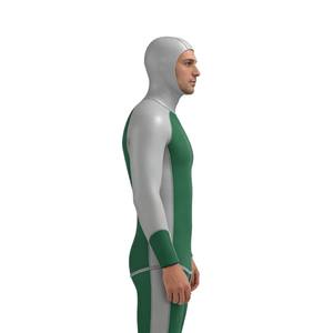 Özel Tasarım İki Parçalı Su Geçirmez Baskılı Erkekler İçin Kapüşonlu Yaka ve Uzun Kollu 7mm Kalınlığında Serbest Dalış Elbisesi - Product Image 6