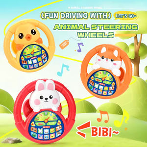 Juguete Educativo para Niños 2026, Volante de Dibujos Animados con Rotación de 360 Grados, con Luces y Música Simuladas, Funciones de Conducción con Diseño de Animales - Product Image 1