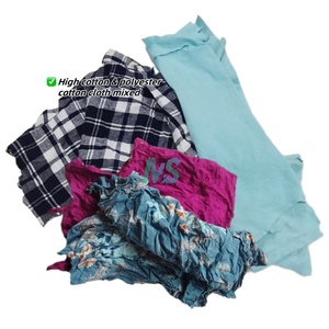 100% trapos de algodón de baja pelusa colores mezclados limpieza Industrial residuos textiles Servitrapo trapos industriales - Product Image 2