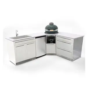Stainless steel metal kitchen cabinet modern