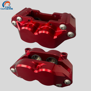 Nuevo Kit <span class=keywords><strong>de</strong></span> Caliper <span class=keywords><strong>de</strong></span> <span class=keywords><strong>Freno</strong></span> <span class=keywords><strong>de</strong></span> Aluminio Anodizado Rojo <span class=keywords><strong>de</strong></span> Alto Rendimiento OEM Caracing <span class=keywords><strong>de</strong></span> 4 Pistones - Certificado ISO9001 con 1 Año <span class=keywords><strong>de</strong></span> Garantía para Uso en Carretera - Product Image 1