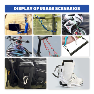 Tùy Chỉnh Đàn Hồi Cuộn Xoắn Ốc Dây Buộc Cam PVC Tráng Công Cụ Dây Buộc Mùa Xuân Cuộn Dây Dây Dây An Toàn Cáp Vòng Lặp - Product Image 5