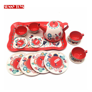 Rôle éducatif jeu 15 pièces en plastique tasse à thé Chinoise semblant jouet thé ensemble <span class=keywords><strong>fille</strong></span> <span class=keywords><strong>valise</strong></span> pour enfants - Product Image 1