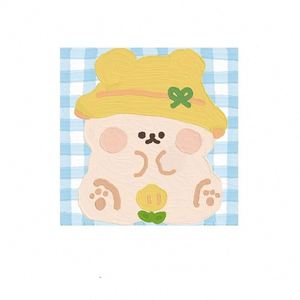Multi-Color Self-Adhesive Cartoon Animal Oil Painting <b>Memo</b> <b>Pad</b> Customizable Office Supplies for Learning Record <b>Memos</b> - Product Image 2