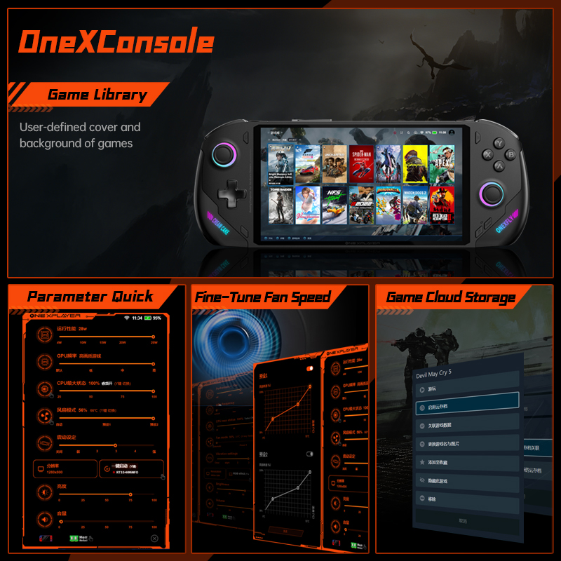 Onexplayer ONEXFLY 7 Inch AMD R7 8840u Portable Gaming Console