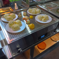 Bain-marie 8 bacs pour maintien au chaud et présentation des aliments, idéal pour la restauration