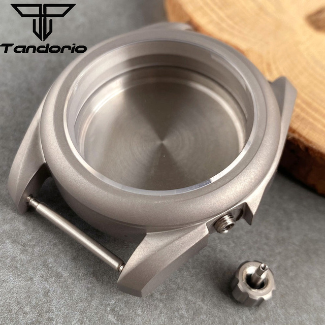40mm Titanium Tandorio Dive Watch Case 20ATM 3.8 Crown Watch Sapphire Crystal Fit NH34 NH35 NH36 ETA 2824 PT5000