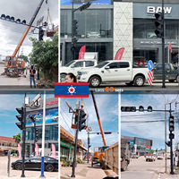Feux de signalisation routière LED haute luminosité FORIDO, système de contrôle des feux de signalisation sans fil alimenté par batterie