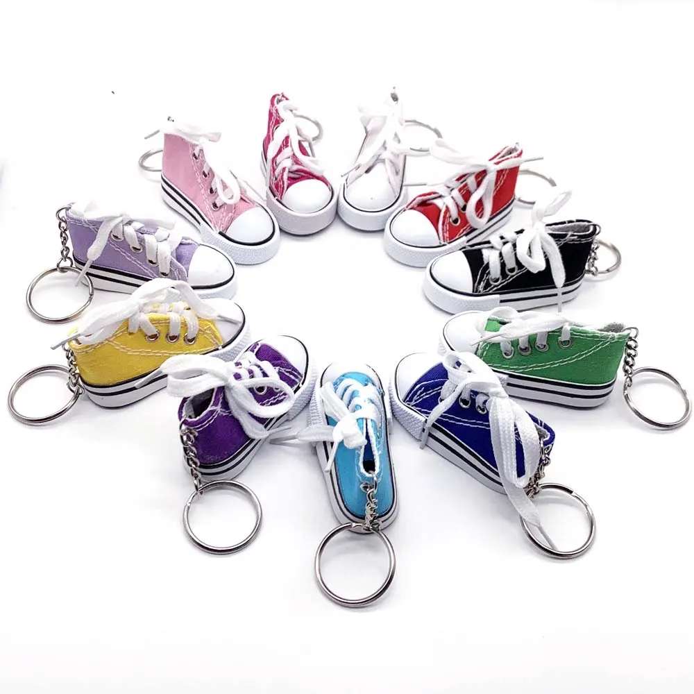 canvas shoes keychain keyring 3d sneaker shoe keychain