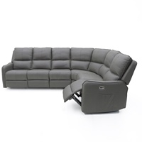 Sofá Moderno para Sala de Estar Geeksofa, Sofá Seccional Esquinero Reclinable de 5 Plazas, Sofás Funcionales Eléctricos con Tipo C para el Hogar