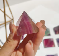 Pyramides en Fluorite Arc-en-ciel Naturelle de 3 cm en Gros – Pierres Précieuses Colorées pour Débutants en Cristalologie, Collection et Cadeau en Vrac
