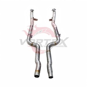 Tubo de Escape de Alto Rendimiento Vortex de Acero Inoxidable con Acabado Espejo y Protección Térmica para Mercedes Benz CLS550 W218 4.6L V8 Biturbo M278 - Product Image 1