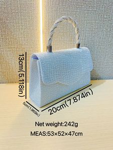 Nouveau Sac à Rabat pour Femme, Style Urbain Simple, en Polyester Pailleté, avec Fermeture Magnétique, pour Soirée, Tanjing - Product Image 5