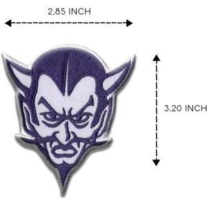 Parche Bordado de Fieltro con Cabeza de Diablo DigitEMB, 2.85 x 3.20 Pulgadas, para Coser o Planchar en Chaquetas, Mochilas, Gorras y Ropa - Product Image 1