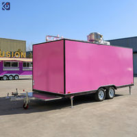 CAMPTRL Remorque alimentaire mobile pour entreprise de restauration, 16 pieds, Food Truck, Cuisine mobile entièrement équipée, Personnalisable, Nouveau chariot à bubble tea et café