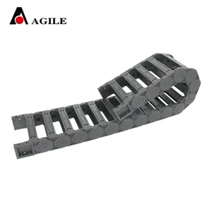 35*125 mm SK open type PA6 nylon both side open cable chain protection tray for cnc router