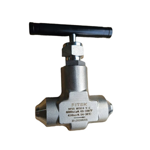 Fitok NFSS-MTB16-9-G thép không gỉ 316 mông hàn áp lực cao 6000psi điều chỉnh thân tích hợp nắp ca-pô van kim - Product Image 1