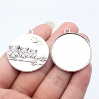 Pendentif en forme de quatre hiboux, en alliage de zinc bronze antique, dos rond vierge, pour collier cadeau pour ornithologue