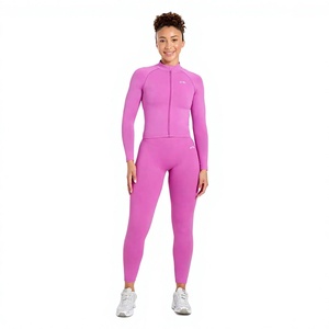 Winter Zipper <b>Tight</b> Long-sleeved One-piece Fitness Yoga Wear <b>Jumpsuit</b> High Intensity Belly Combinaisons Women's Clothing - Product Image 1