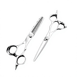 Ciseaux et cisailles de coiffure professionnels SHENQISHI 6,0 pouces en acier inoxydable VG10 à dents multiples pour effilage et coupe - Product Image 3