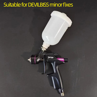 Pistolet de pulvérisation compact DEVLIBISS pour réparation, pot en plastique 250 ml, gobelet de peinture pour voiture, accessoires d'outils de peinture au pistolet