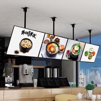Boîte lumineuse LED rectangulaire ultra-mince en alliage d'aluminium pour menu de restaurant, écologique, suspendue, pour publicité et affichage décoratif