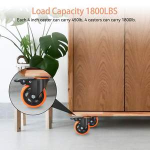 Rueda giratoria de PVC/PU naranja de servicio medio de 4 pulgadas para estantes de taller de carrito Freno de <span class=keywords><strong>polipropileno</strong></span> de acero/giratorio OEM personalizable - Product Image 5