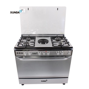 Xunda Cuisinière à gaz 90cm <span class=keywords><strong>Gaziniere</strong></span> Cuisinire Gaz 5 Feux Avec Four Cuisinière de cuisine et four autonome pour la maison - Product Image 1