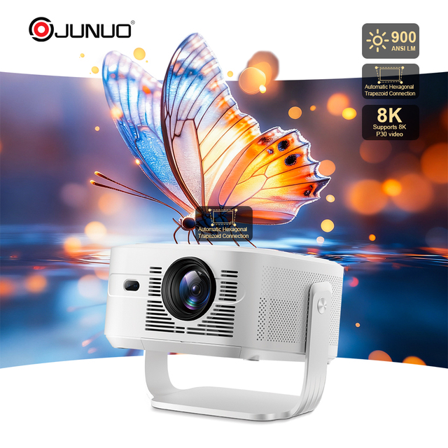 Smart Projector 4k Android HY450MAX 900Ansi Lumens Video Beamer Home Theater Projector Cinema Proyector Presentation Equipments