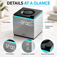 Diffuseur d'arômes intelligent électrique avec écran numérique, diffuseur d'arômes à LED, diffuseur d'arômes ultrasonique pour la maison, l'hôtel, le bureau