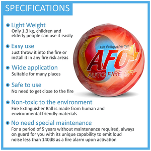 0,5 KG/1,3 KG/4KG AFO, disparador automático de seguridad personalizado, herramienta de <span class=keywords><strong>bola</strong></span> de extinción de incendios de polvo seco portátil <span class=keywords><strong>con</strong></span> protección del medio ambiente - Product Image 5
