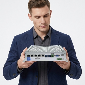 Mini PC industriel sans ventilateur Intel I3-6100U, ordinateur embarqué avec 5 ports LAN en option, 4 ports PoE, large plage de température, certifié CE RoHS, pour l'automatisation et les applications frontalières - Product Image 5