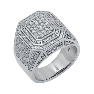 Designer Inspired Moissanite Ring Crafted from 925 Sterling <b>Silver</b> with Premium Pave Setting and Lasting Sparkle - Product Image 6