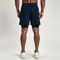 Shorts de sport pour homme GH avec logo personnalisé, taille élastique, couleurs contrastées, séchage rapide, respirant, pour la course à pied et la remise en forme