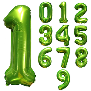 Balon Foil Angka & Huruf Hijau Buah 16 Inci, Balon Aluminium Huruf Digital Hijau Lime untuk Dekorasi Pesta Ulang Tahun - Product Image 2