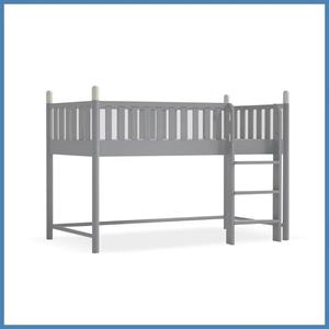 เตียงเด็กเล็กทำจากไม้ยี่ห้อ Lepinkids รุ่น Eason พร้อมราวกั้นสูงและต่ำ ขนาด 160x80 ซม. สำหรับห้องนอนและโรงเรียน เฟอร์นิเจอร์เด็กสไตล์โมเดิร์น - Product Image 2