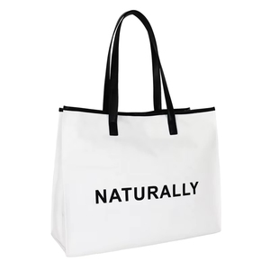 2026 New Popular Color Contrast Striped Handheld <b>Canvas</b> Leather Tote <b>Bag</b> with <b>Large</b> Capacity Single Shoulder shopping <b>Bag</b> - Product Image 3