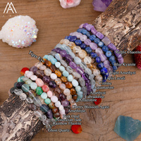 Bracelet classique pour femmes et hommes, bijoux, cadeau tendance, perles de pierres précieuses, pierres précieuses naturelles, améthyste, citrine, quartz