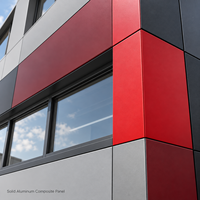 Panneau composite en aluminium massif à grain de pierre de 3 mm 1220x2440 mm pour devanture de magasin